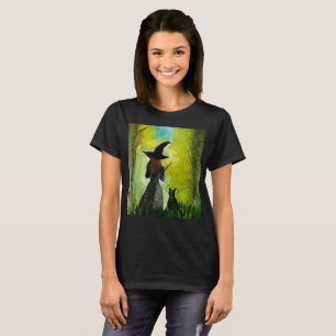 Hexenmeister Halloween Gothic Black Cat Spooky Was T-Shirt