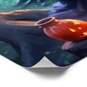 Hexenmeister Halloween-Poster Poster (Ecke)