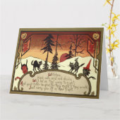 Hexenmeister Jack O' Lantern Pumpkin Vollmond Karte (Gelbe Blume)