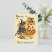 Hexenmeister Kürbislaterne Pumpkin Postkarte (Stehend Vorderseite)