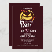 Hexenmeister-Miliar-Halloween-Party Einladung (Vorne/Hinten)