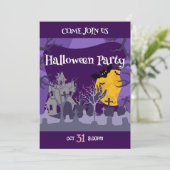 Hexenmeister-Miliar-Halloween-Party Einladung (Stehend Vorderseite)
