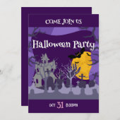 Hexenmeister-Miliar-Halloween-Party Einladung (Vorne/Hinten)