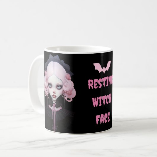Hexenmeister Pastel Goth Vampire Halloween Kaffeetasse (Vorderseite Links)