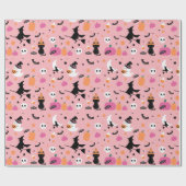 Hexenmeister Spiders Ghost Pumpkin Halloween Muste Geschenkpapier (Flach)