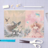 Hexenmeister und Galinda-Zauberer von Oz Decoupage Seidenpapier (Handwerk)