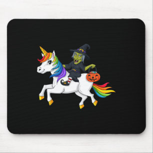 Hexenmeister Unicorn Spaß Halloween Mädchen Kinder Mousepad