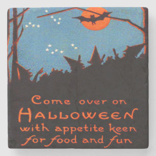 Hexenmeister Vollmond Nacht Hexenzeit Steinuntersetzer