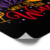 Hexenmeister zum WeinHalloween-Trinken für Wicca Poster (Ecke)