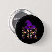 Hexenmeisterin HR Personalabteilung Kürbis Hallowe Button (Vorne & Hinten)