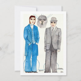 Hexenmeisterpapierpuppen Karte