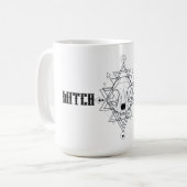 Hexenmeisterschaft Bull Skull Halloween Kaffeetasse (Vorderseite Links)