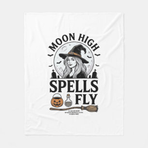 Hexenmond-Shirt Vintage Gravur Halloween T-Shirt_1 Fleecedecke