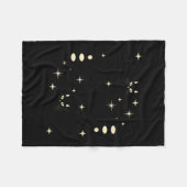 Hexenmondphasen-Katze Himmels Schwarze Katze Kunst Fleecedecke (Vorderseite (Horizontal))