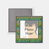 Hexenmosaik Foto Frame Magnet (Vorderseite/Rückseite)
