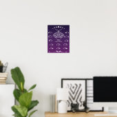 Hexenmoth Celestial Lunar Mondkalender Poster (Heimbüro)