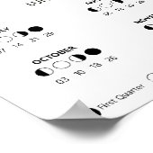 Hexenmoth Zauber Mondkalender  Poster (Ecke)