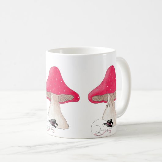 Hexenmuskelschlafen unter Toadstool-Tasse Kaffeetasse (VorderseiteRechts)