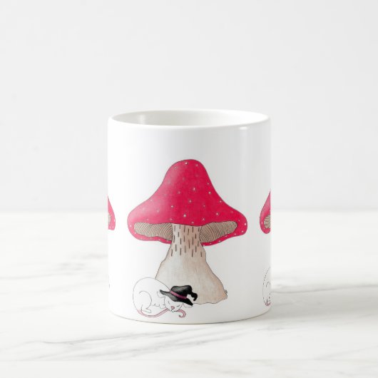 Hexenmuskelschlafen unter Toadstool-Tasse Kaffeetasse (Mittel)