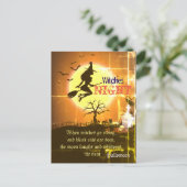 Hexennacht, Halloween Postkarte (Stehend Vorderseite)