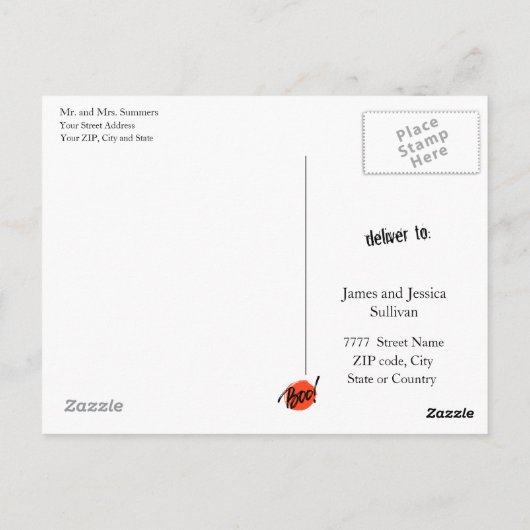 Hexennacht, Halloween Postkarte (Rückseite)