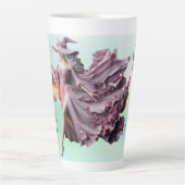 Hexennacht verzaubertes Halloween-Hexenspiel Latte Milchtasse (Vorderseite)