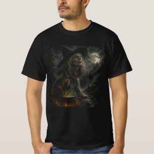 Hexennachtkessel Verzauberter Mond, Fledermäuse, T-Shirt