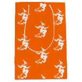 Hexenorange-Silhouette Mittlere Geschenktüte (Vorderseite)