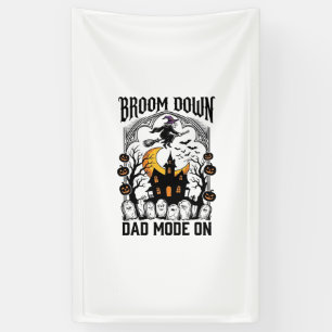 Hexenpapa Halloween Besen kaputt Vintage Grafik_1 Banner