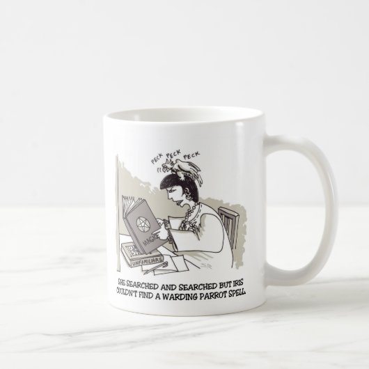 Hexenpapagei linke Hand Tasse (Rechts)