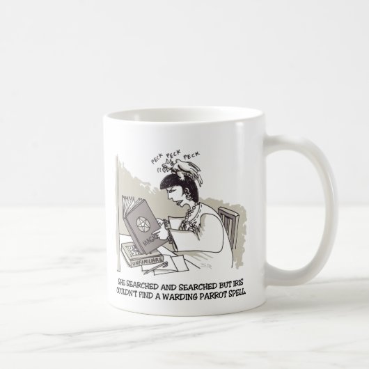 Hexenpapagei linke Hand Tasse (Rechts)