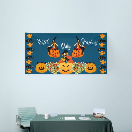 Hexenparkplatz nur Halloween-Jack OLantern Spooky Banner (Messeveranstaltung)