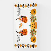 Hexenparkplatz nur Halloween-Kürbislaterne verwirr Banner (Vertikal)