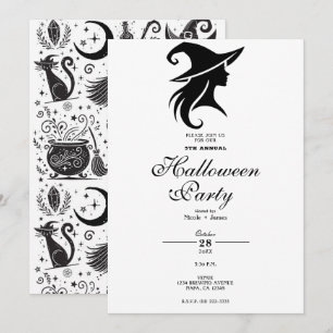 Hexenparty auf Halloween Einladung