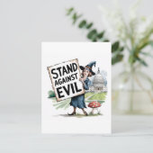Hexenprotest steht dem Bösen gegenüber Postkarte (Stehend Vorderseite)