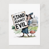 Hexenprotest steht dem Bösen gegenüber Postkarte (Vorderseite)