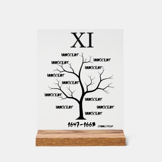 Hexenprozesse Acrylschild (Vorderseite)