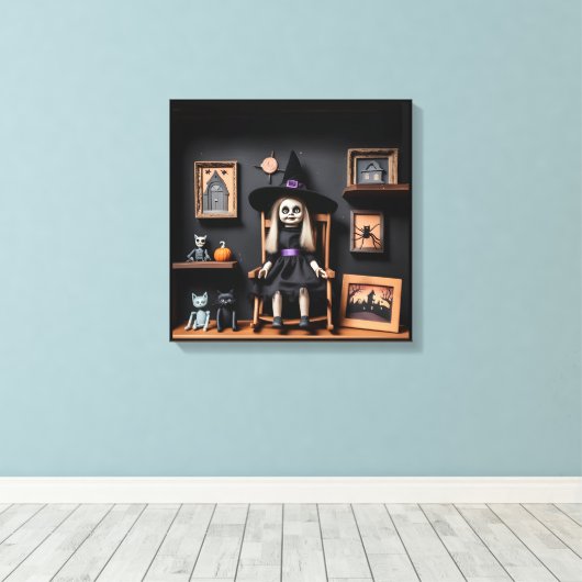 Hexenpuppe Leinwanddruck (Insitu (Holzboden))