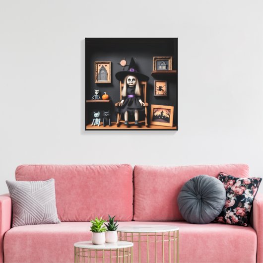 Hexenpuppe Leinwanddruck (Insitu (Wohnzimmer))