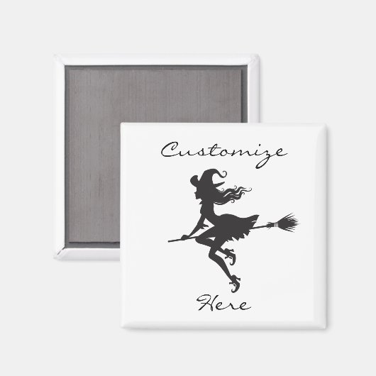 Hexenriding Broom Halloween Thunder_Cove Magnet (Vorderseite/Rückseite)