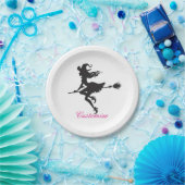 Hexenriding Broom Halloween Thunder_Cove Pappteller (Party)