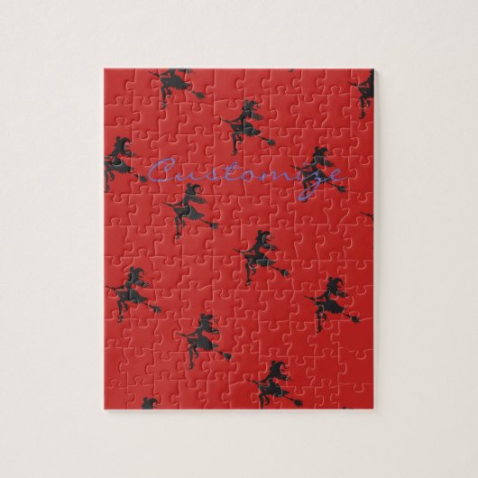 Hexenriding Broom Halloween Thunder_Cove Puzzle (Vertikal)