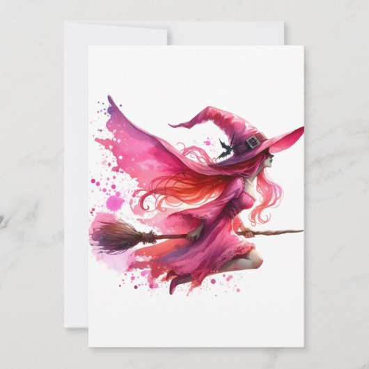 Hexenrosa Einladung (Vorderseite)