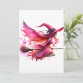 Hexenrosa Einladung (Stehend Vorderseite)