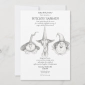 Hexensabbat Halloween Einladung (Vorderseite)