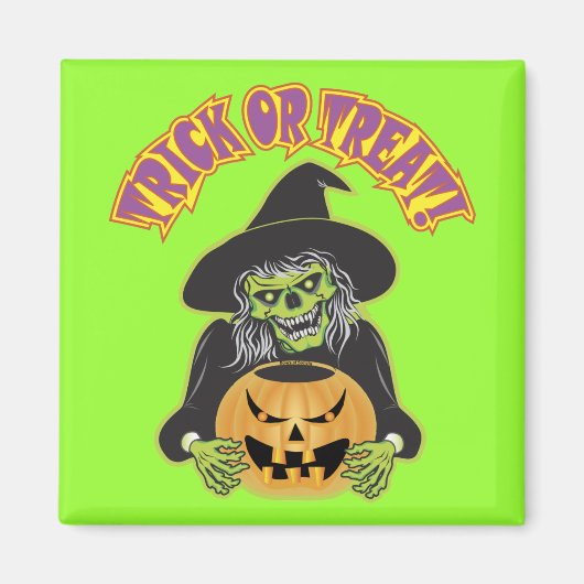 Hexenschädel Magnet (Vorne)