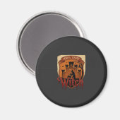 Hexenschloss Kessel Eule Fledermäuse_1 Magnet (Vorderseite/Rückseite)