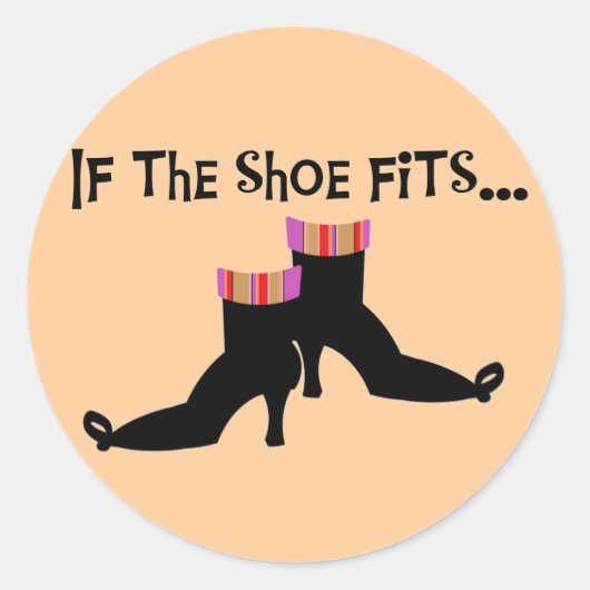 Hexenschuhe T - Shirt und Geschenke Runder Aufkleber (Vorderseite)