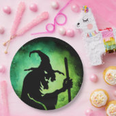 Hexenschwarz Halloween Pappteller (Party)