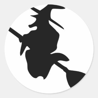 Hexenschwarz Runder Aufkleber
